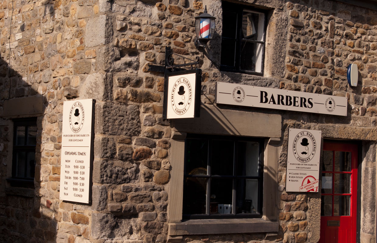 Our shop front on Church Street, Masham...